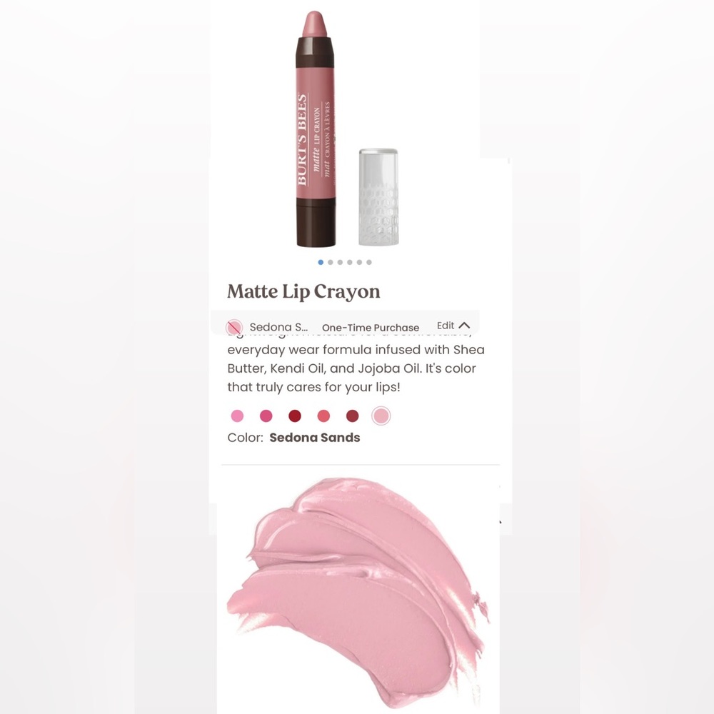Burt's Bees Lip Crayon Choose Shade: Redwood Forest / Hawaiian Smolder / Sedona - Picture 3 of 8